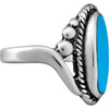 Size 8-925 Sterling Silver Turquoise Resin Magnificent Oval Ring, Curved Braided Design, Handmade Statement Jewelry