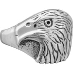 Size 10 Sterling Silver Diamond Cut Proud Eagle Ring