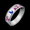 Wolf Ring • Navajo Handmade • 925 Sterling Silver • Lapis Lazuli and Sugilite