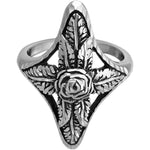 Size 6.5 - Diamond Cut Rose Cross Ring