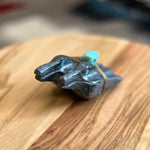 Zuni Fetish • Handcarved Raven Fetish • Sunface Fetish •