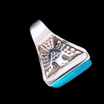 Thunderbird Ring • Kingman Turquoise • 925 Silver • Handmade by Edward Johnson • Size 10.5