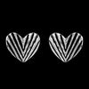 Striped Hearts Stud Earrings