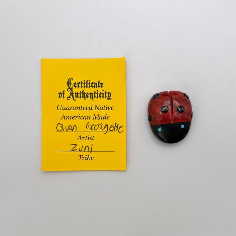 Zuni Fetish • Handcarved Ladybug Fetish • Good Fortune Fetish • Lucky