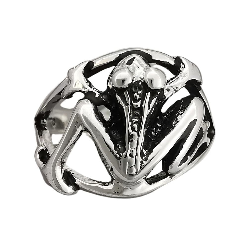 Size 8-925 Sterling Silver Frog Ring