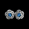 Sterling Silver Flower Earrings • Vibrant Opal Accents • Nature-inspired