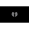 Wing Earrings • 925 Sterling Silver • Guardian Angel Studs • Navajo Handmade (83)