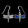 Lapis Lazuli and Blue Opal Dangle Dragonfly Earrings