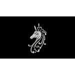 Sterling Silver Detailed Mystical Unicorn Pendant, Diamond Cut