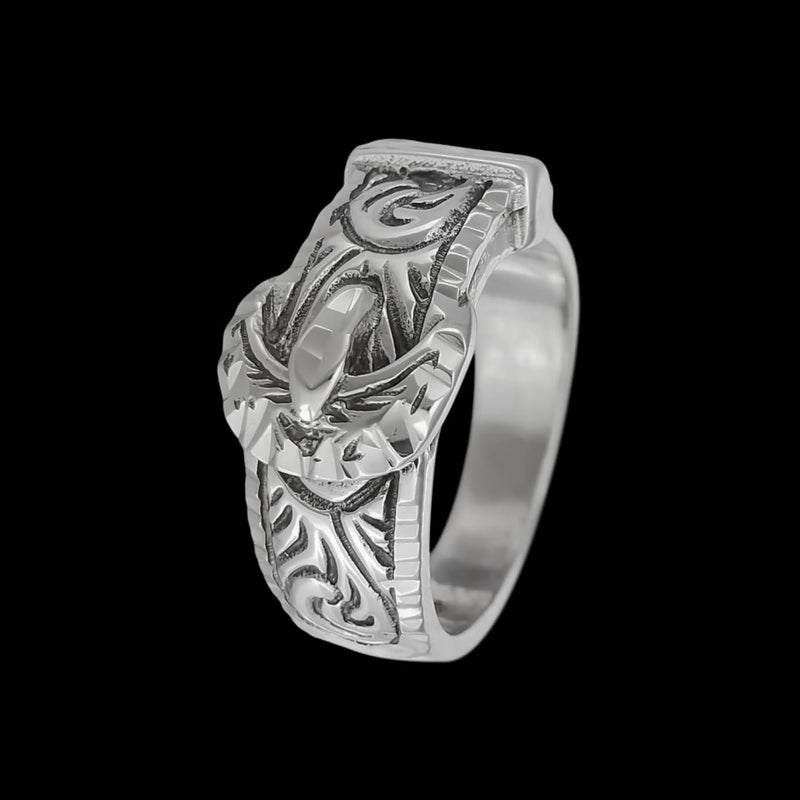 Size 7 Diamond Cut Western Belt Ring