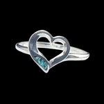 Sterling Silver Open Heart Turquoise Ring