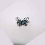 Dainty Turquoise Butterfly Ring - Size 5 - Delicate Vintage Treasure