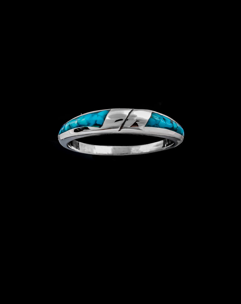 Sleeping Beauty Turquoise Ring • 925 Sterling Silver • Navajo Friendship Ring