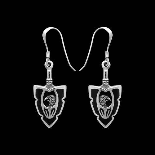 Thunderbird Earrings • Arrowhead Earrings • 925 Sterling Silver • Navajo Handmade