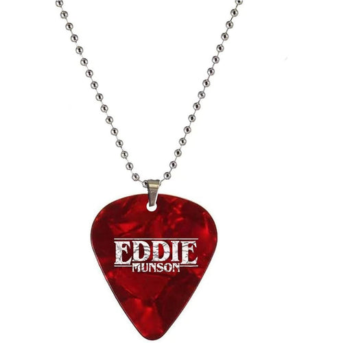 Red Guitar Pick Necklace – Choose from Three Unique Designs