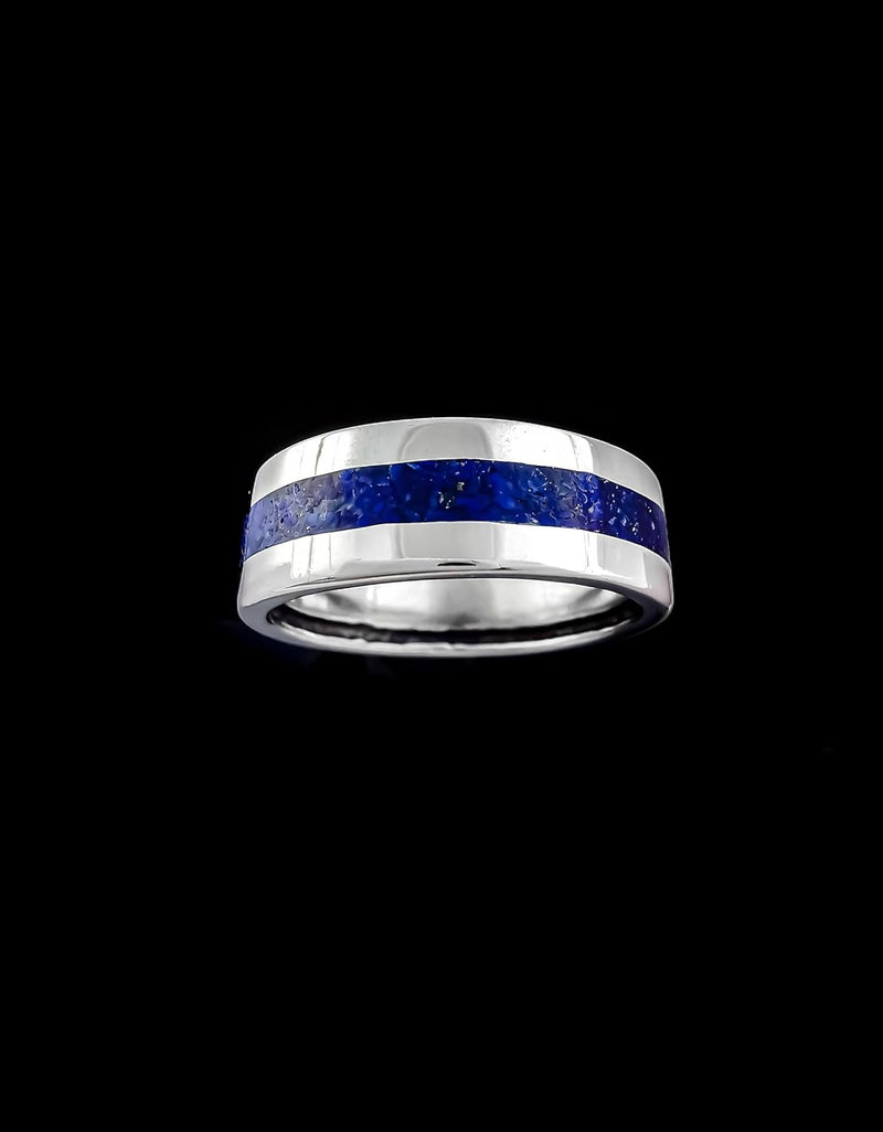 Size 10 - Lapis Lazuli Wide Infinity Band