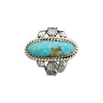 Sterling Silver Royston Turquoise Ring – Size 9.75