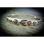 925 Sterling Silver Cuff Bracelet, Aspen Bracelet, Leaf Bracelet, Fall Season, Quaking Aspen, Tree Bracelet, Forest Bracelet