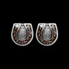 925 Sterling Silver Horseshoe Earrings, Horse Earrings, Lucky Horseshoe, Equestrian Earrings, Post Earrings