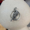 Sterling Silver Raven and Moon Pendant – Mystical Wiccan Charm