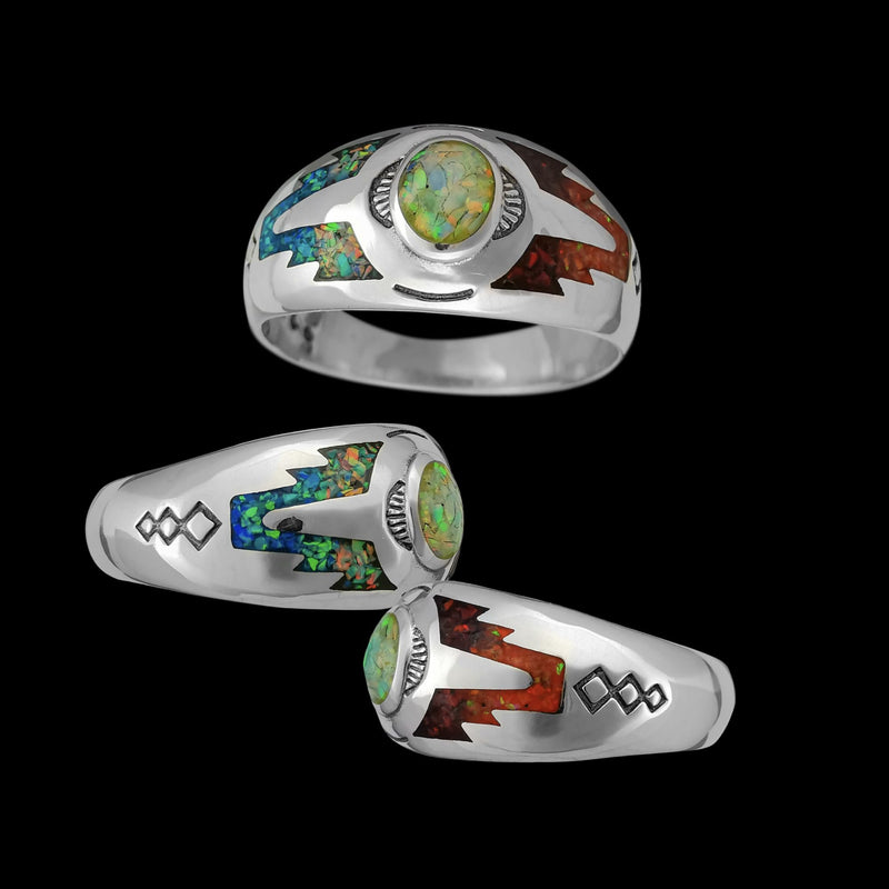 Opal Sleeping Beauty Sterling Silver Ring