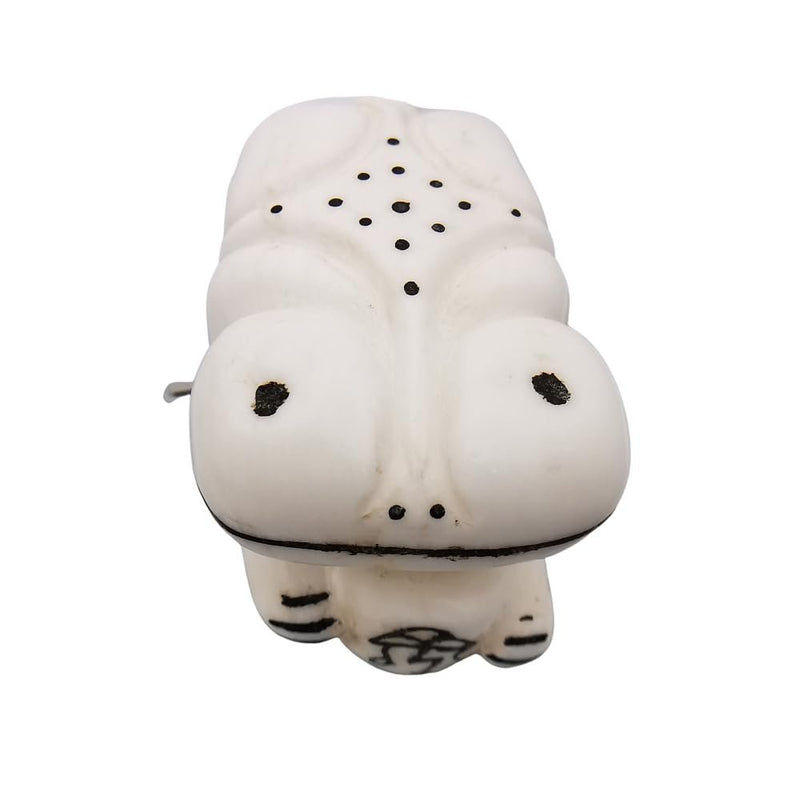 Zuni Smiling Chameleon Fetish with Lightning Storm Symbol