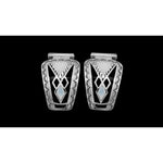 Black and White Southwestern Stamped Watch Tips