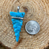 Native American Pendant, Hand Carved Turquoise Arrowhead, 925 Silver