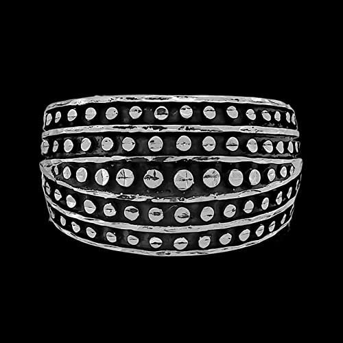 Size 9 - Diamond Cut Large Art Deco Band