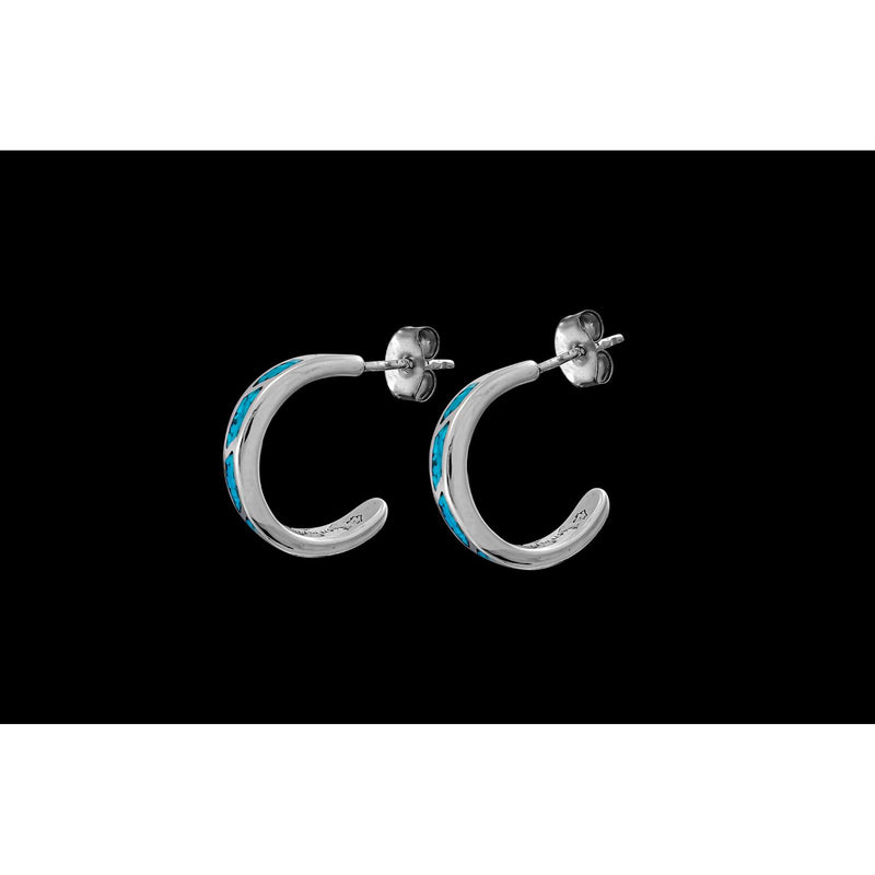 925 Sterling SIlver Navajo Earrings, Tribal Earrings, Navajo Hoop Earrings