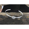 Size 6-3/4 Wrist - 925 Sterling Silver Turquoise thunderbird Cuff Bracelet, Simple native american southwestern Design, Handcrafted Silver Jewelry, Handmade Sky Bangle Bracelet