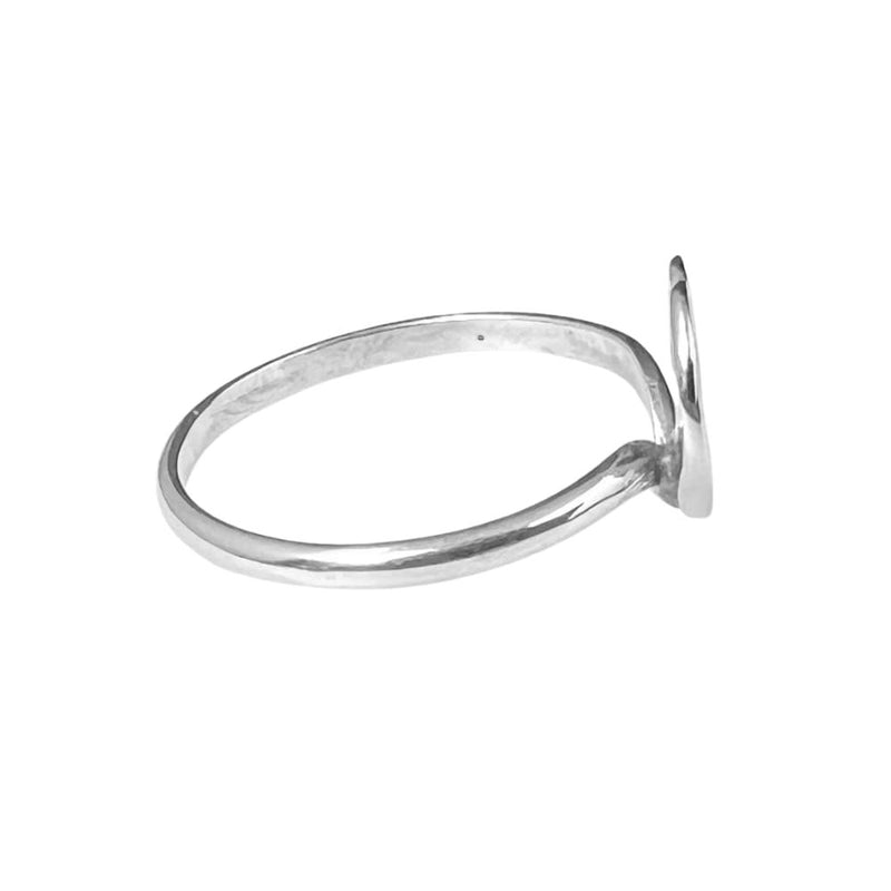 Sterling Silver Open Heart Turquoise Ring