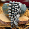 925 Sterling Silver Navajo Pearl Bracelet, stretchy or toggle clasp