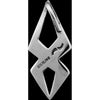 Sterling silver and chip Turquoise inlaid Geometric Figure-Eight Pendant