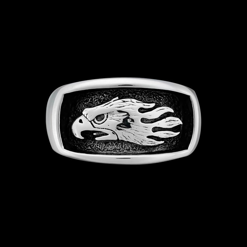 Sterling Silver Lone Eagle Ring