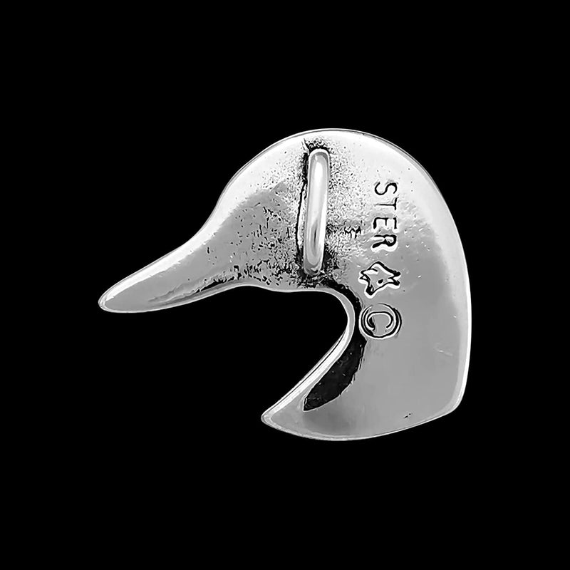 Duck Pendant, 925 Sterling Silver Pendant, Navajo Pendant, Handmade Jewelry, Opal Pendant, Mallard Duck, Pet Duck