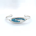 Native American Turquoise Bracelet • Navajo Handmade • 925 Sterling Silver