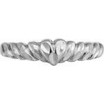 Diamond Cut Groovy Heart Ring