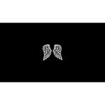 Wing Earrings • 925 Sterling Silver • Guardian Angel Studs • Navajo Handmade (83)