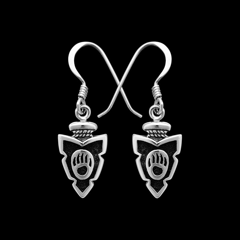 Arrowhead Earrings • 925 Sterling Silver • Native American Inspired