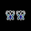 Butterfly Earrings • 925 Sterling Silver • Turquoise Gemstone • Navajo Handmade