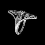 Size 6.5 - Diamond Cut Rose Cross Ring
