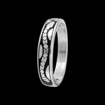 Size 12-925 Sterling Silver & Black Resin Face to Face Snake Ring, Southwestern Animal Design, Handmade Native Band, Handcrafted Gemstone Jewelry