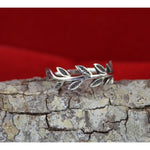 Leaves Band Ring • Sterling Silver • Sizes 5, 6, 7, 8, 9 • Symbol of Renewal and Growth