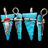 Native American Pendant, Hand Carved Turquoise Arrowhead, 925 Silver