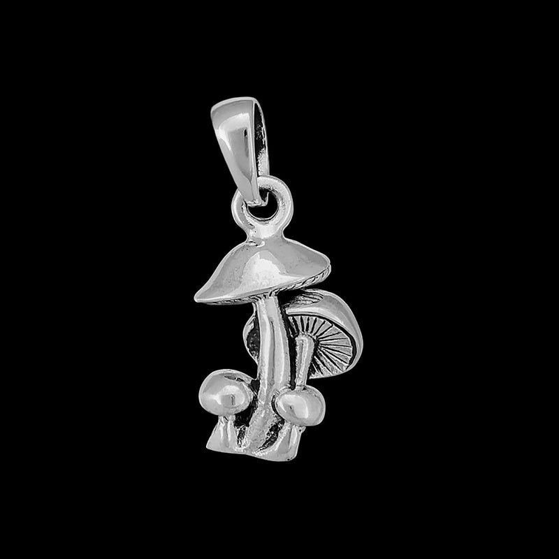 925 Sterling Silver Bunch o' Shrooms Pendant