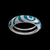 Turquoise Swirling Tribal Sterling Silver Band