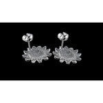 Sterling Silver Sunflower Earrings in Post or Dangle (Dangle)