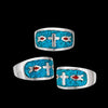 925 Sterling Silver Turquoise and Red Coral Ichthys Ring, Cross & Christian Fish Design, Handmade Native American Gemstone Jewelry, Statement Birthstone Band (10)