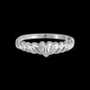 Diamond Cut Groovy Heart Ring